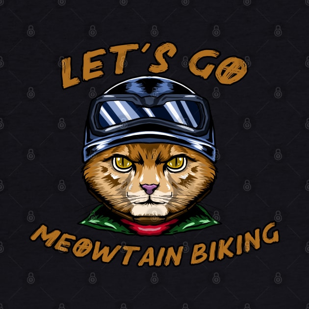 Let's Go Meowtain Biking Funny Cat by zofry's life